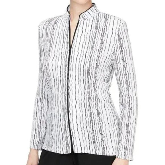 Alex‎ Evening Black White Evening Jacket Size MP - Picture 1 of 7